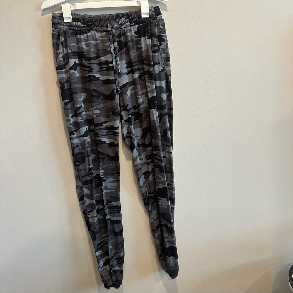 Fashion Nova Gray Camouflage Joggers